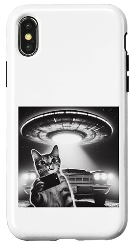 Lustiges Katzen-Selfie mit UFO Hülle für iPhone X/XS Lustiges Katzen-Selfie mit UFO Hülle für iPhone X/XS von LEAN