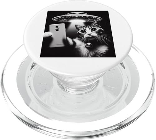 Lustiges Katzen-Selfie mit UFO PopSockets PopGrip für MagSafe Lustiges Katzen-Selfie mit UFO PopSockets PopGrip für MagSafe von LEAN