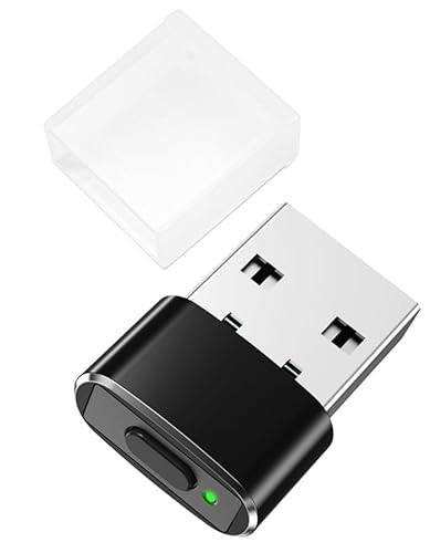 LEAPEST Maus Jiggler Unauffindbar Mini mit Switch-Taste, tragbare drahtlose USB-Maus-Mover Arbeit von zu Hause mit 3 Jiggle-Modus Plug & Play, Clicker hält Gerät aktiv verhindern Schlaf von LEAPEST
