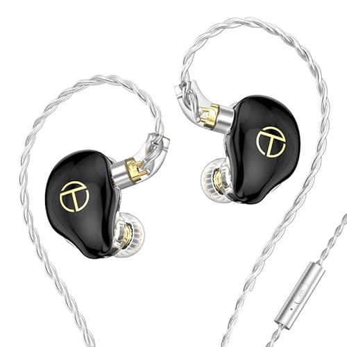 LEAUDIO TRN ST7 2DD+5BA Hybrid-Kopfhörer, HiFi-In-Ear-Kopfhörer, 0,78 mm Pin, austauschbares Kabeldesign (Schwarz, 3,5 mm mit Mikrofon) von LEAUDIO
