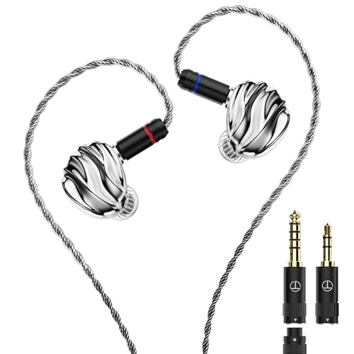 LEAUDIO TRN Shell 4DD Planar Hybrid Kopfhörer mit 2-poligem abnehmbarem Kabel, austauschbare Düse, Design Kopfhörer (ohne Mikrofon) von LEAUDIO