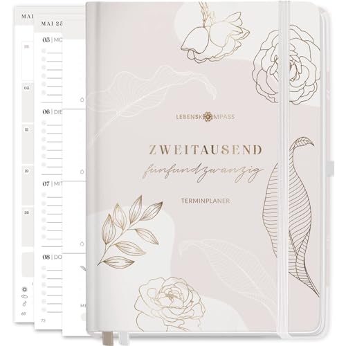 Lebenskompass Kalender 2025 Buchkalender A5 "ROSENBLATT" - Schöner Wochenplaner 2025 & Terminkalender 2025 - stabiles Hardcover mit edler Folienprägung Lebenskompass Kalender 2025 Buchkalender A5 "ROSENBLATT" - Schöner Wochenplaner 2025 & Terminkalender 2025 - stabiles Hardcover mit edler Folienprägung von LEBENSKOMPASS