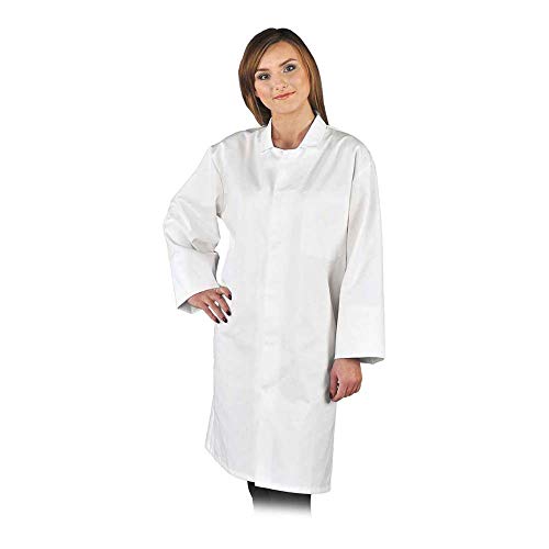 Leber & Hollman Damen Schutzmantel LH-FOOD_CWO, 60% Polyester 35% Baumwolle 210 g/m2, klassischer Kragen, Knopfleiste mit Druckknöpfen, waschbar bei 95 °C, für Industriewäsche geeignet Leber & Hollman Damen Schutzmantel LH-FOOD_CWO, 60% Polyester 35% Baumwolle 210 g/m2, klassischer Kragen, Knopfleiste mit Druckknöpfen, waschbar bei 95 °C, für Industriewäsche geeignet von LEBER & HOLLMAN