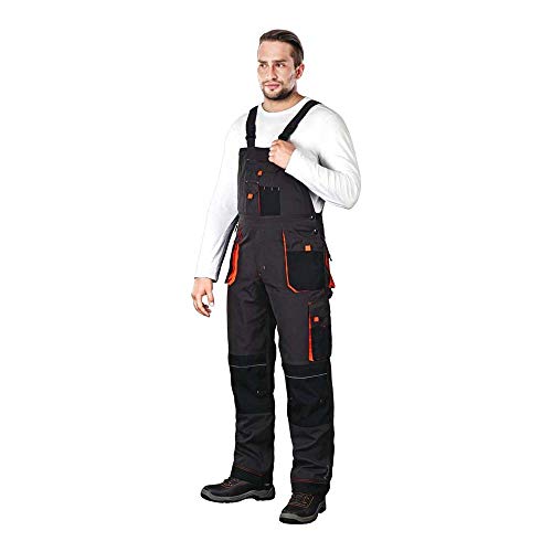 Leber & Hollman Herren Arbeits-Latzhose LH-FMN-B, 65% Polyester 35% Baumwolle 270 g/m2 und Verstärkung aus Cordura-Stoff, mit Taschen für Knieschoner Leber & Hollman Herren Arbeits-Latzhose LH-FMN-B, 65% Polyester 35% Baumwolle 270 g/m2 und Verstärkung aus Cordura-Stoff, mit Taschen für Knieschoner von LEBER & HOLLMAN