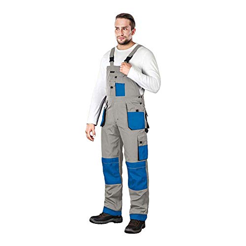 Leber & Hollman Herren Arbeits-Latzhose LH-FMN-B, 65% Polyester 35% Baumwolle 270 g/m2 und Verstärkung aus Cordura-Stoff, mit Taschen für Knieschoner Leber & Hollman Herren Arbeits-Latzhose LH-FMN-B, 65% Polyester 35% Baumwolle 270 g/m2 und Verstärkung aus Cordura-Stoff, mit Taschen für Knieschoner von LEBER & HOLLMAN