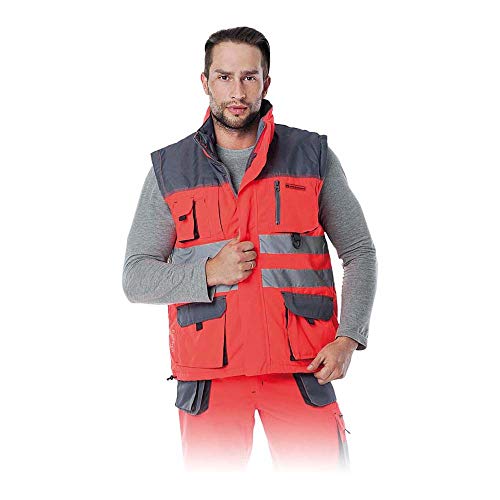 Leber & Hollman Herren Arbeitsweste LH-FMNW-V, gefüttert, 100% Polyester 35 270 g/m2, Futter 100% Polyester, Hochkragen, vorne Reißverschluss und Klettverschluss, Reflexionsstreifen Leber & Hollman Herren Arbeitsweste LH-FMNW-V, gefüttert, 100% Polyester 35 270 g/m2, Futter 100% Polyester, Hochkragen, vorne Reißverschluss und Klettverschluss, Reflexionsstreifen von LEBER & HOLLMAN