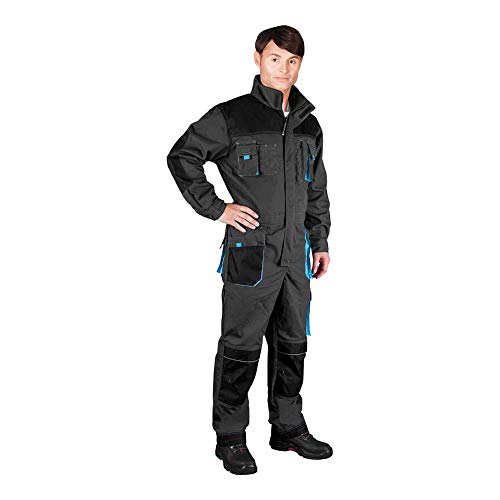 Leber & Hollman Herren Overall LH-FMN-O, 65% Baumwolle, 35% Polyester, 270 g/m2, Hochkragen, 2-Wege-Reißverschluss und Klettverschluss, 14 Taschen, Kniepolstertaschen Leber & Hollman Herren Overall LH-FMN-O, 65% Baumwolle, 35% Polyester, 270 g/m2, Hochkragen, 2-Wege-Reißverschluss und Klettverschluss, 14 Taschen, Kniepolstertaschen von LEBER & HOLLMAN
