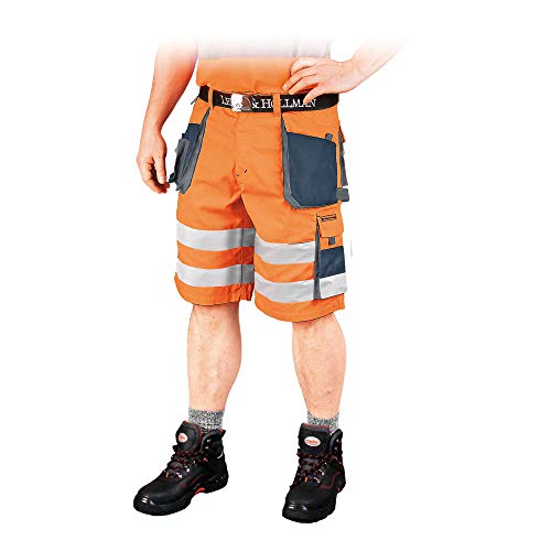 Leber & Hollman Herren kurze Arbeitshose LH-FMNX-TS, 100% Polyester 270 g/m2, Bundhose mit Multifunktionstaschen, Reflexionsstreifen Leber & Hollman Herren kurze Arbeitshose LH-FMNX-TS, 100% Polyester 270 g/m2, Bundhose mit Multifunktionstaschen, Reflexionsstreifen von LEBER & HOLLMAN