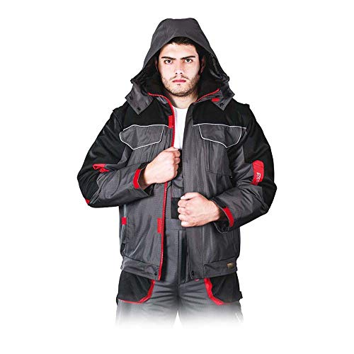 Leber&Hollman LH-BSW-J_SBCM Boston Gefütterte Schutzjacke, Grau-Schwarz-Rot, M Größe Leber&Hollman LH-BSW-J_SBCM Boston Gefütterte Schutzjacke, Grau-Schwarz-Rot, M Größe von LEBER & HOLLMAN