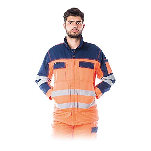 Leber&Hollman LH-Jacwinter_L Vister gefütterte Schutzjacke, Orange-Dunkelblau, L Größe Leber&Hollman LH-Jacwinter_L Vister gefütterte Schutzjacke, Orange-Dunkelblau, L Größe von LEBER & HOLLMAN