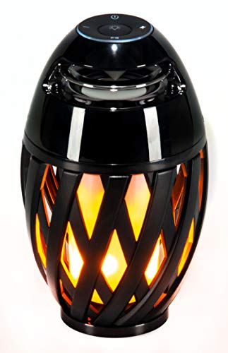 LED-Highlights Bluetooth Lautsprecher Flammenlicht Schwarz 10x24cm kabellos Led Tischlampe Outdoor Musikbox Lampe Box 5 Watt LED-Highlights Bluetooth Lautsprecher Flammenlicht Schwarz 10x24cm kabellos Led Tischlampe Outdoor Musikbox Lampe Box 5 Watt von LED-Highlights