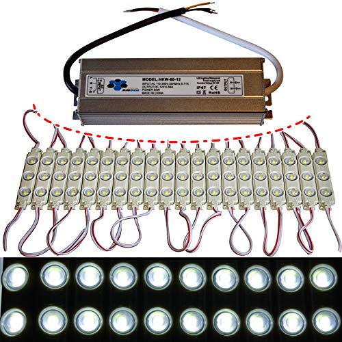 10x-100x LED Module +- Netzteil - kaltweiß 12`000K - 12V - 3X 5730 SMD Werbung (50x mit Netzteil) von LED-Mafia Inh. Christian Schreyl