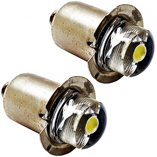 P13,5 / P13,5S 3W LED 2V 3V 1,5 Volt Taschenlampe Birne Lampe Glühbirne 6000K kaltweiß (2) von LED-Mafia