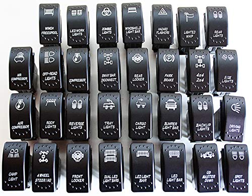 Symbol Kippschalter Wippschalter Schalter Auto Boot KFZ LKW Licht 12V 24V (Heckscheibenwischer Scheibenwischer - Rear Window Wiper JJ31) von LED-Mafia