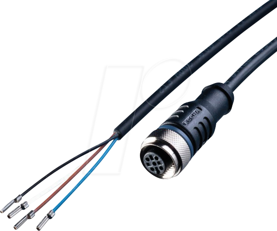 L2W 200100-04 - Sensor Kabel, 5 m, 4-Adern, offen/M12 Buchse, A-kodiert, für 24V von LED2WORK