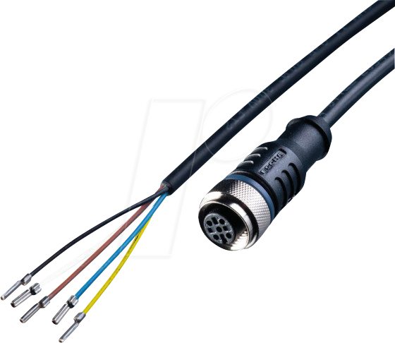 L2W 200100-10 - Sensor Kabel, 5 m, 5-Adern, offen/M12 Buchse, A-kodiert, für 24V von LED2WORK