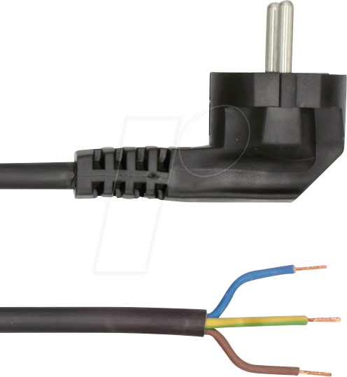 L2W 201200-01 - Netzanschlussleitung, 220-240V AC, 5 m von LED2WORK