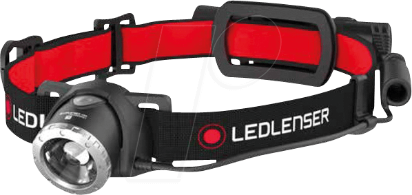 LED LENSER H8R - LED-Stirnleuchte H8R, 600 lm, schwarz / orange, Li-Ion-Akku von LEDLENSER