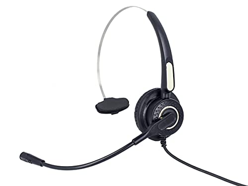 LEDLUX VH500S Monaural Kopfhörer mit USB-Anschluss Professionelles Headset für PC Notebook Business Büro Call Center Skype von LEDLUX