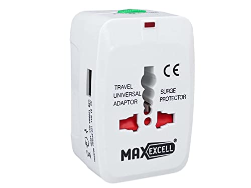 Universeller Reiseadapter, mit EU-UK-USA-AUS-CN-Buchse, 5-V-1-A-USB-Port-Ladegerät von LEDLUX