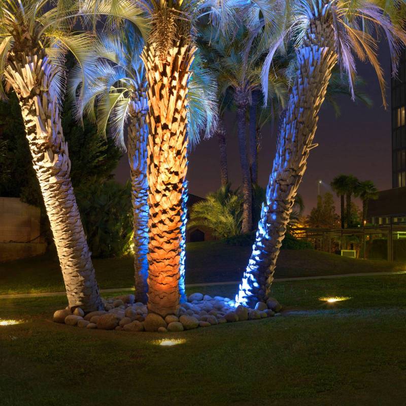 LED-Bodeneinbauleuchte Gea, Ø 18 cm, 3000K, Edelstahl von LEDS-C4