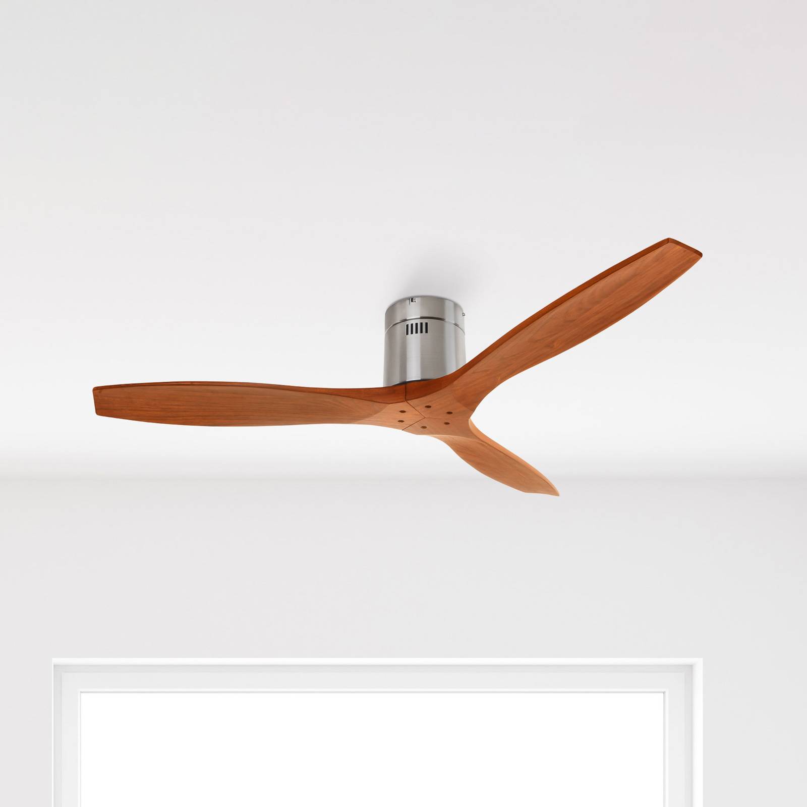 Deckenventilator Stem mit Holzflügeln, holz dunkel von LEDS-C4