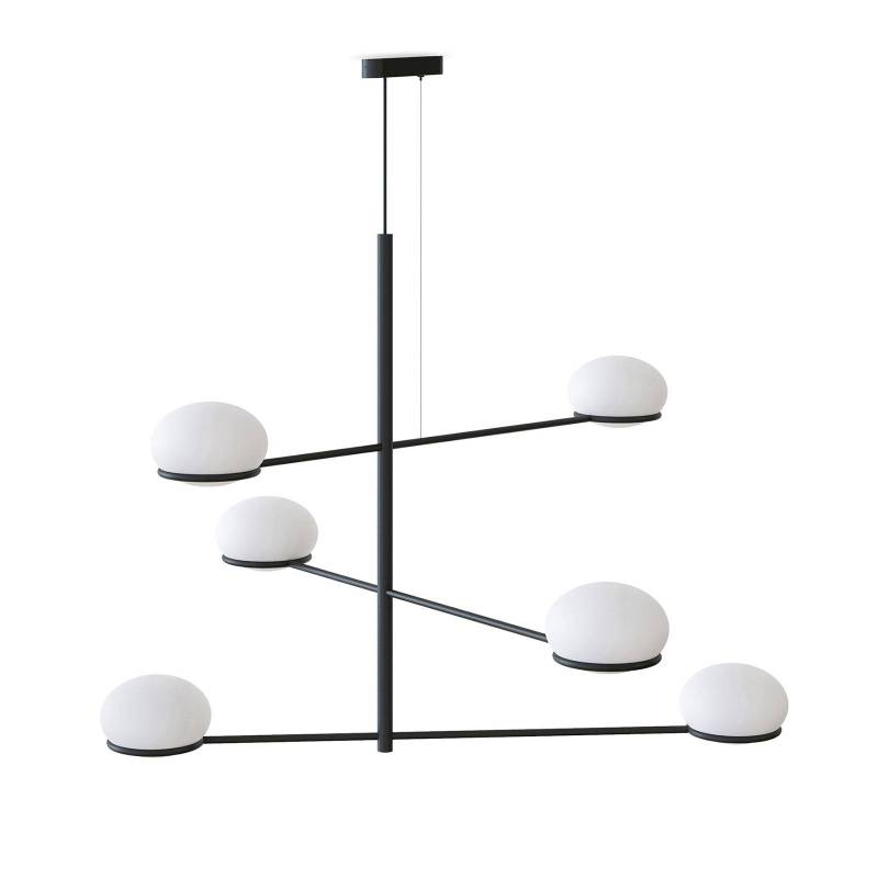 LEDS-C4 Coco Chandelier Hängeleuchte, schwarz/weiß von LEDS-C4