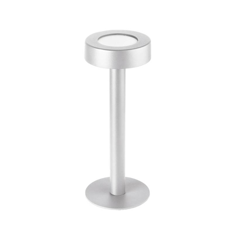 LEDS-C4 LED-Akku-Tischleuchte Orbit, weiß, Stahl, Touch-Dim von LEDS-C4
