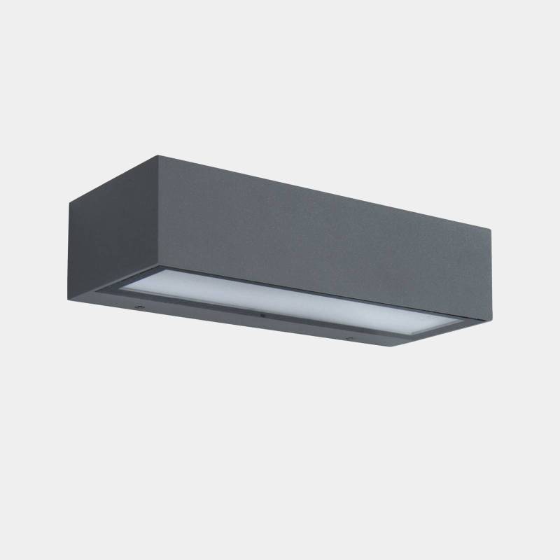 LEDS-C4 LED-Außenwandlampe Nemesis, grau, Breite 19,5 cm von LEDS-C4