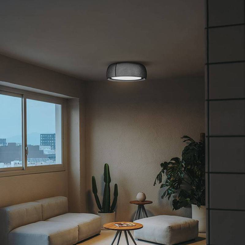 LEDS-C4 LED-Deckenlampe Gong, grau, 3.000 K, Ø 61,2 cm von LEDS-C4