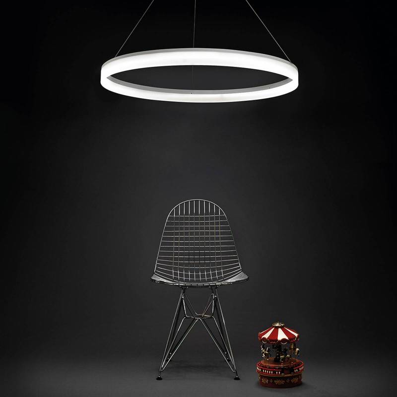 LEDS-C4 LED-Hängeleuchte CIRC Round, Ø 100 cm, weiß, Alu von LEDS-C4