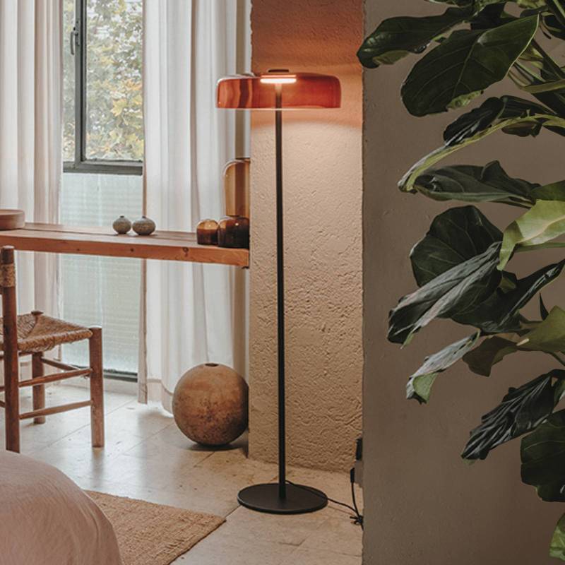 LEDS-C4 LED-Stehleuchte Levels 1-lagig, bernstein, Glas, CCT von LEDS-C4