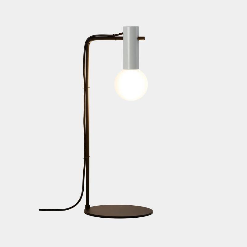 LEDS-C4 Nude Curved Tischleuchte E27 grau/schwarz von LEDS-C4