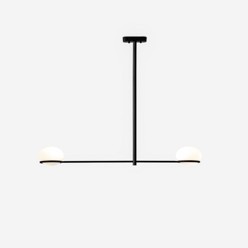 LEDS-C4 Pendellampe Coco Double, schwarz, Länge 110 cm von LEDS-C4