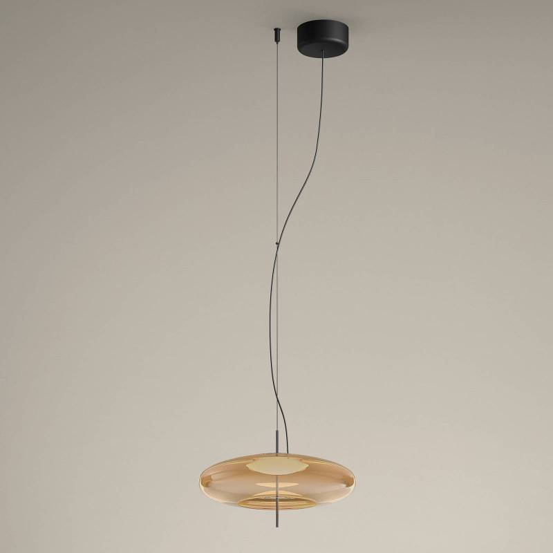 LEDS-C4 Plat LED-Pendelampe dezentral bernstein von LEDS-C4