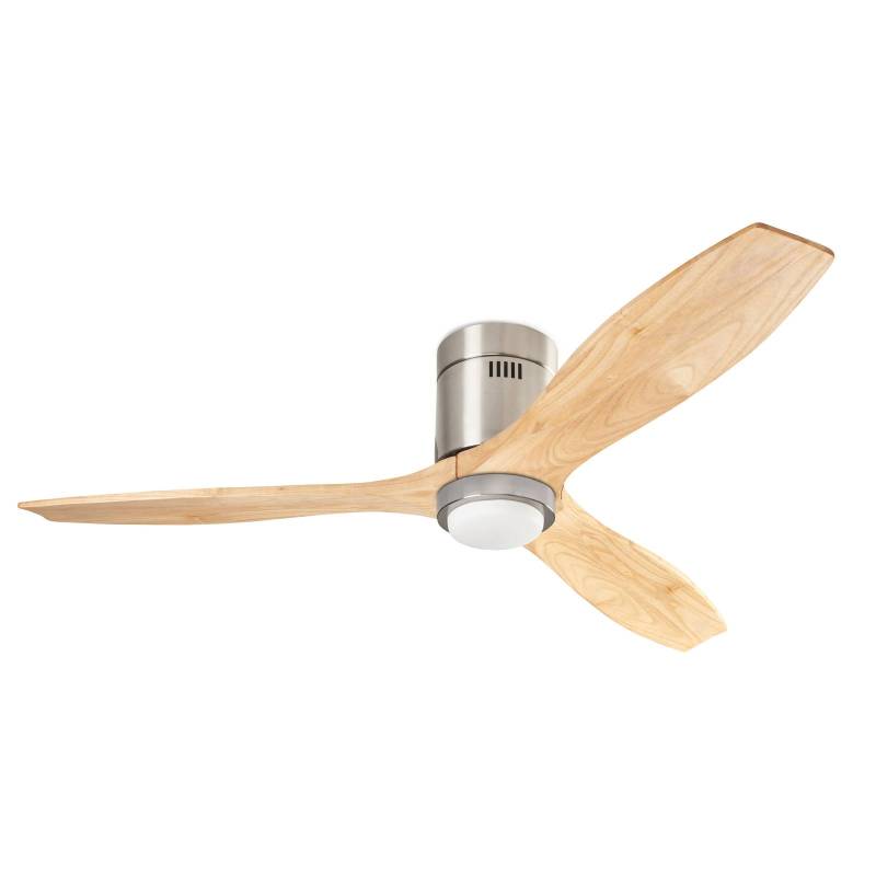 LED-Deckenventilator Stem, Holz hell, DC leise, Ø 137 cm CCT von LEDS-C4