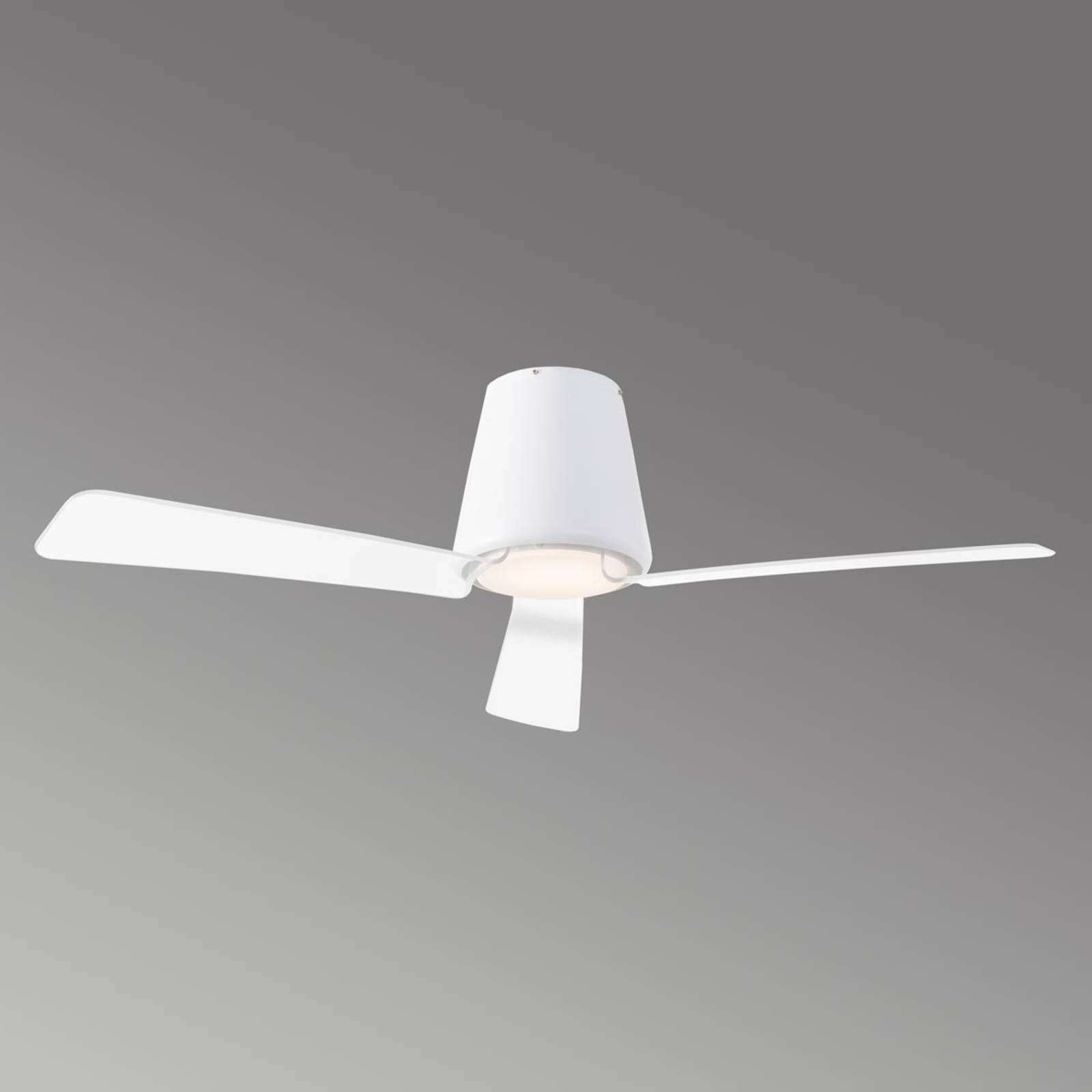 Zeitloser Deckenventilator Garbí mit LED-Licht von LEDS-C4