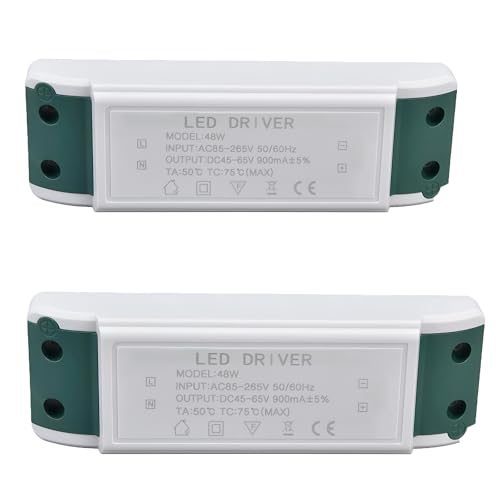 2er-Pack LED-Treiber DC 28–42 V 48 W Transformator AC 85–265 V Niederspannungs-Konstantstromtransformator für LED-Streifenlichter MR16 MR11 GU4-Glühbirnen G4-Strahler (48 Watts (2 Pack)) von LEDSone