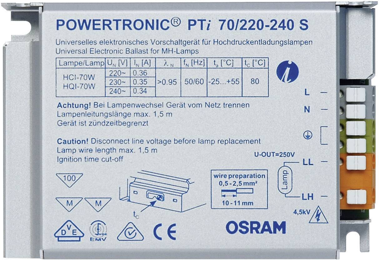 OSR Powertronic EVG 70W PTI70/220-240S für HCI/HIT-CRI - Einbaugerät OSR Powertronic EVG 70W PTI70/220-240S für HCI/HIT-CRI - Einbaugerät von LEDVANCE GmbH