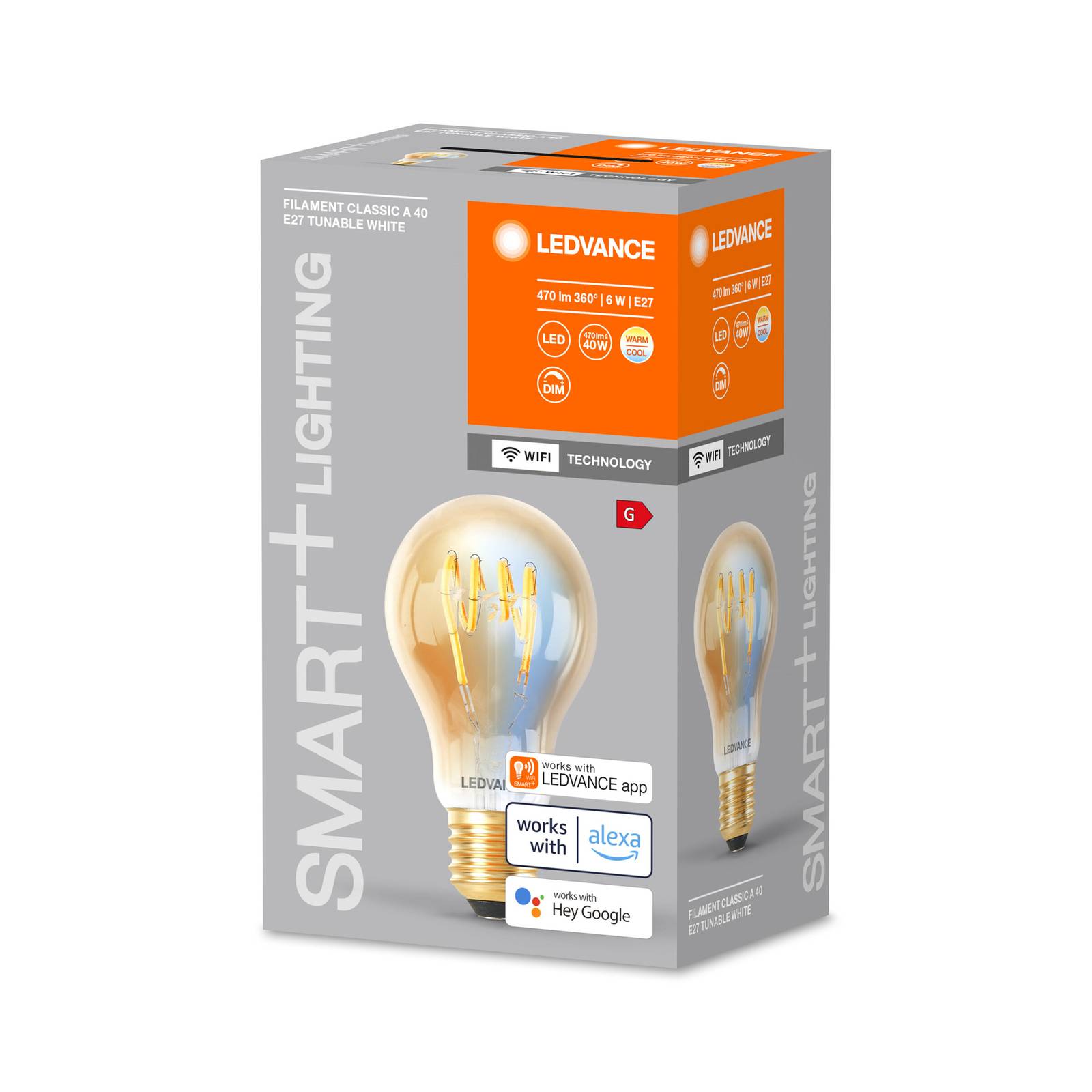LEDVANCE SMART+ WiFi E27 6W Classic gold 822-850 LEDVANCE SMART+ WiFi E27 6W Classic gold 822-850 von LEDVANCE SMART+