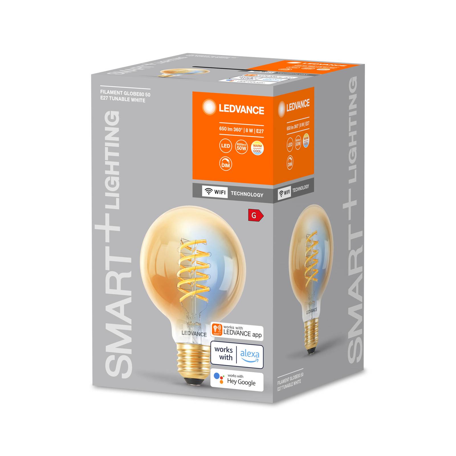 LEDVANCE SMART+ WiFi E27 8W LED G80 gold 822-850 von LEDVANCE SMART+