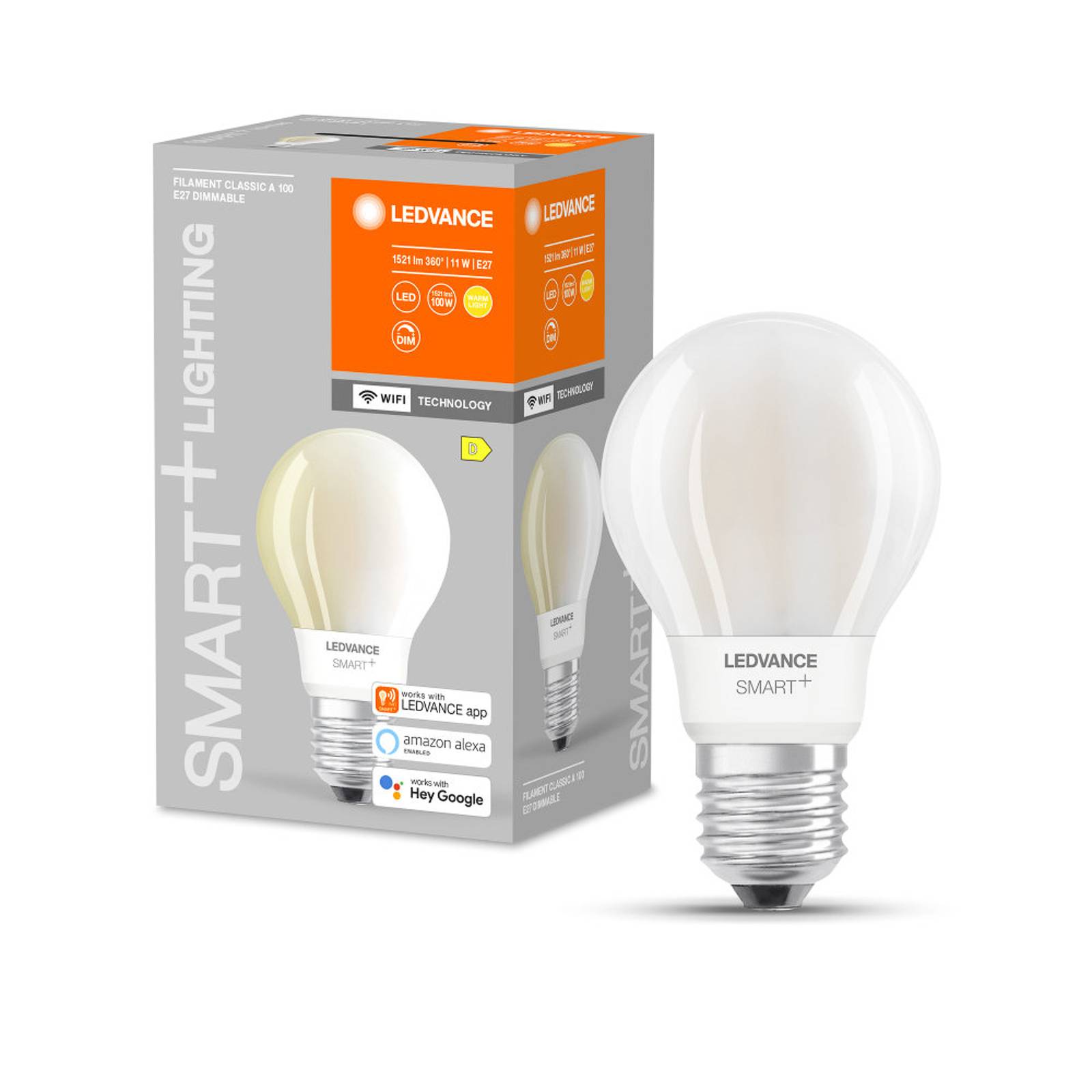 LEDVANCE SMART+ WiFi Filament Classic E27 11W 827 von LEDVANCE SMART+