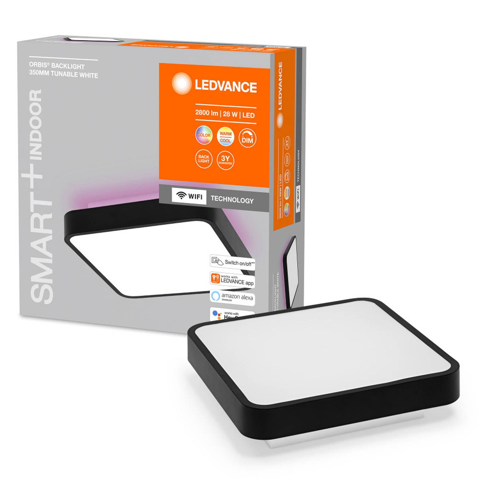 LEDVANCE SMART+ WiFi Orbis Backlight schwarz 35x35 von LEDVANCE SMART+