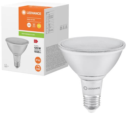 LEDVANCE 4099854071270 LED EEK G (A - G) E27 Par 38 15.2W = 120W Warmweiß (Ø x H) 122mm x 122mm 1St. von LEDVANCE