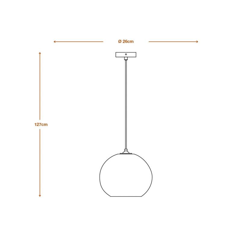 LEDVANCE Hängeleuchte Ball, Ø 26 cm, braun, Wellpappe, E27 von LEDVANCE