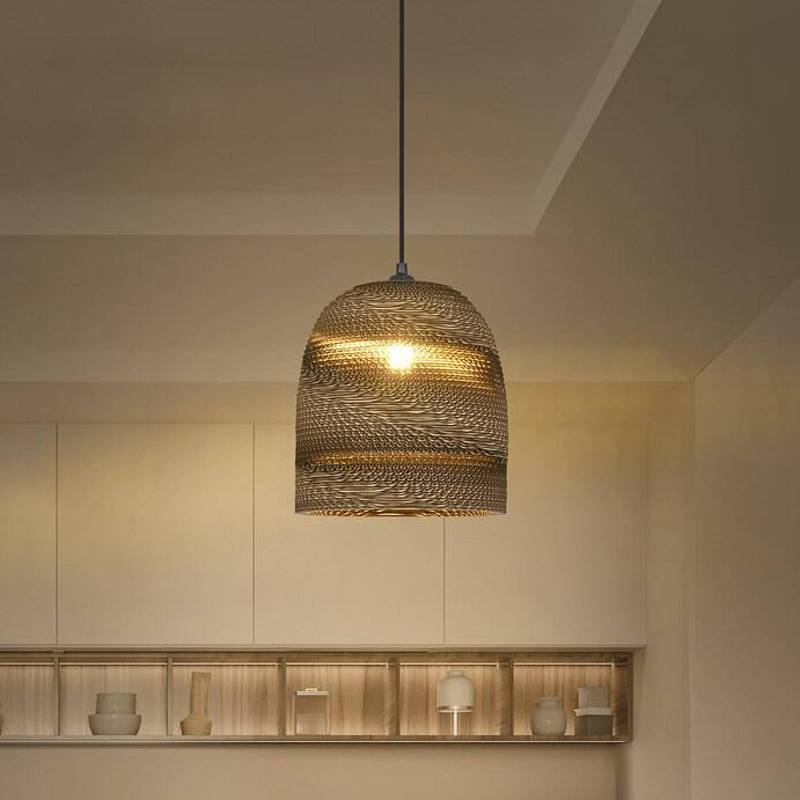 LEDVANCE Hängeleuchte Ball Bell, Ø 26 cm, braun, Wellpappe von LEDVANCE