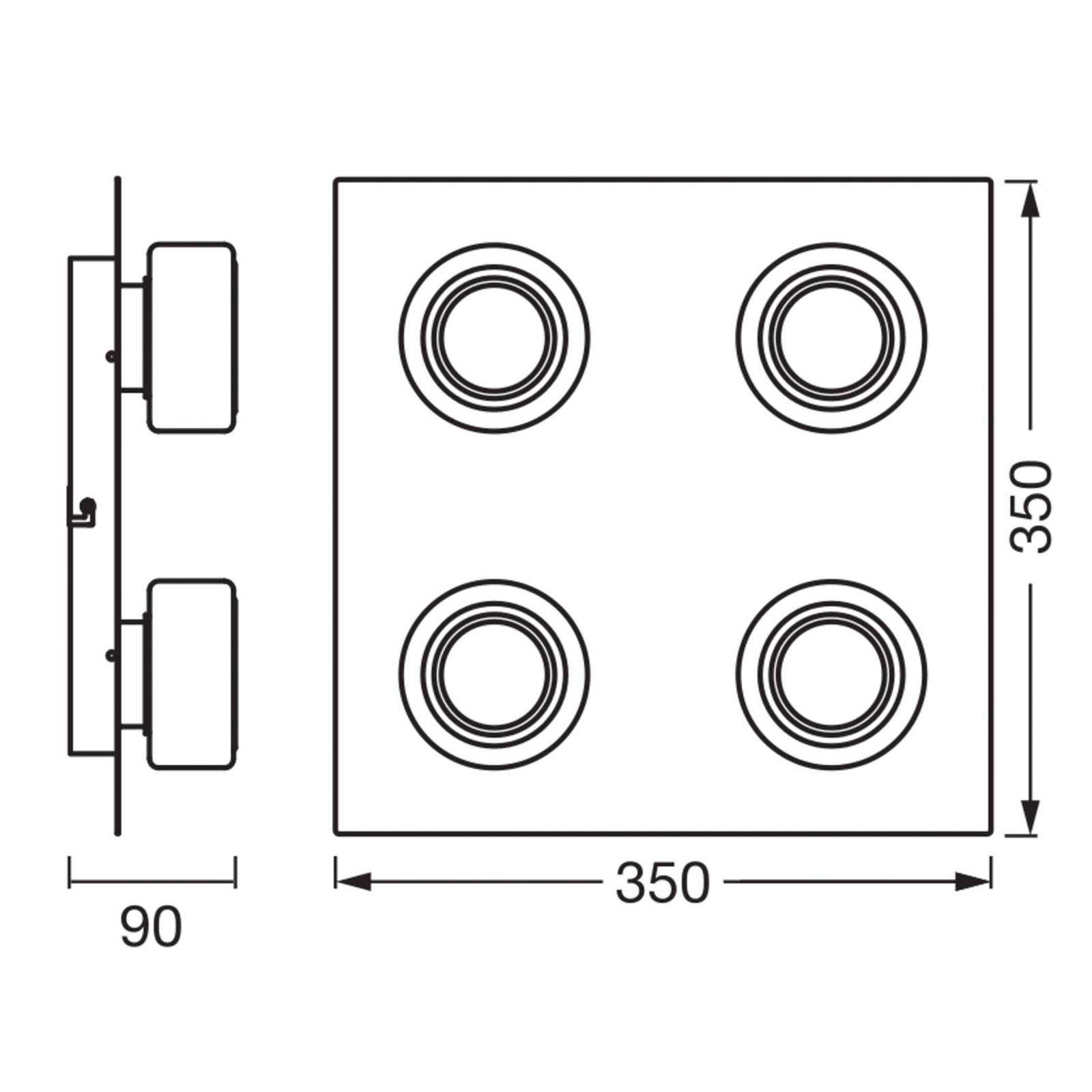 LEDVANCE LED-Deckenleuchte Orbis Flame, chrom, 4-fl., IP44 LEDVANCE LED-Deckenleuchte Orbis Flame, chrom, 4-fl., IP44 von LEDVANCE
