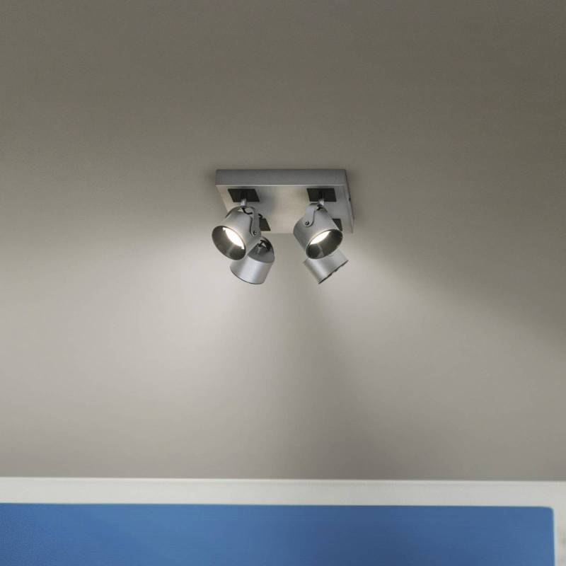 LEDVANCE LED-Deckenstrahler Jupiter, 3.000 K, 4-fl., Quadrat von LEDVANCE