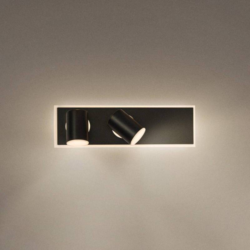 LEDVANCE LED-Deckenstrahler Mars, 3-fl., 2 Spots, schwarz von LEDVANCE