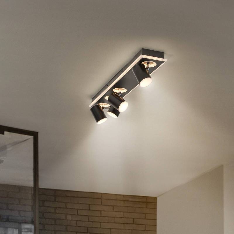 LEDVANCE LED-Deckenstrahler Mars, 5-fl., 4 Spots, schwarz von LEDVANCE